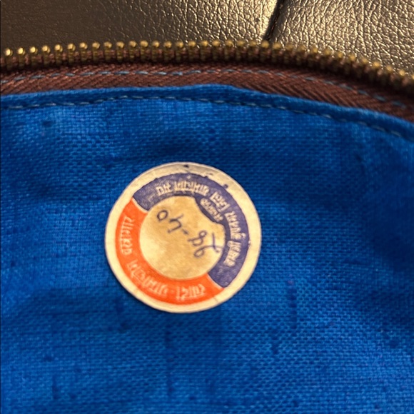 Unique Colorful Embroidered Crossbody Round Purse with Mirrored Insets - Picture 5 of 6